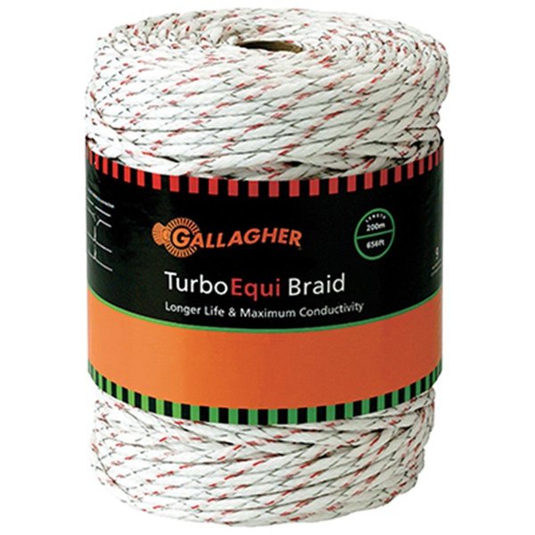 Gallagher G62174 0.13 x 656 ft. Ultra White Turbo Equibraid GA576530